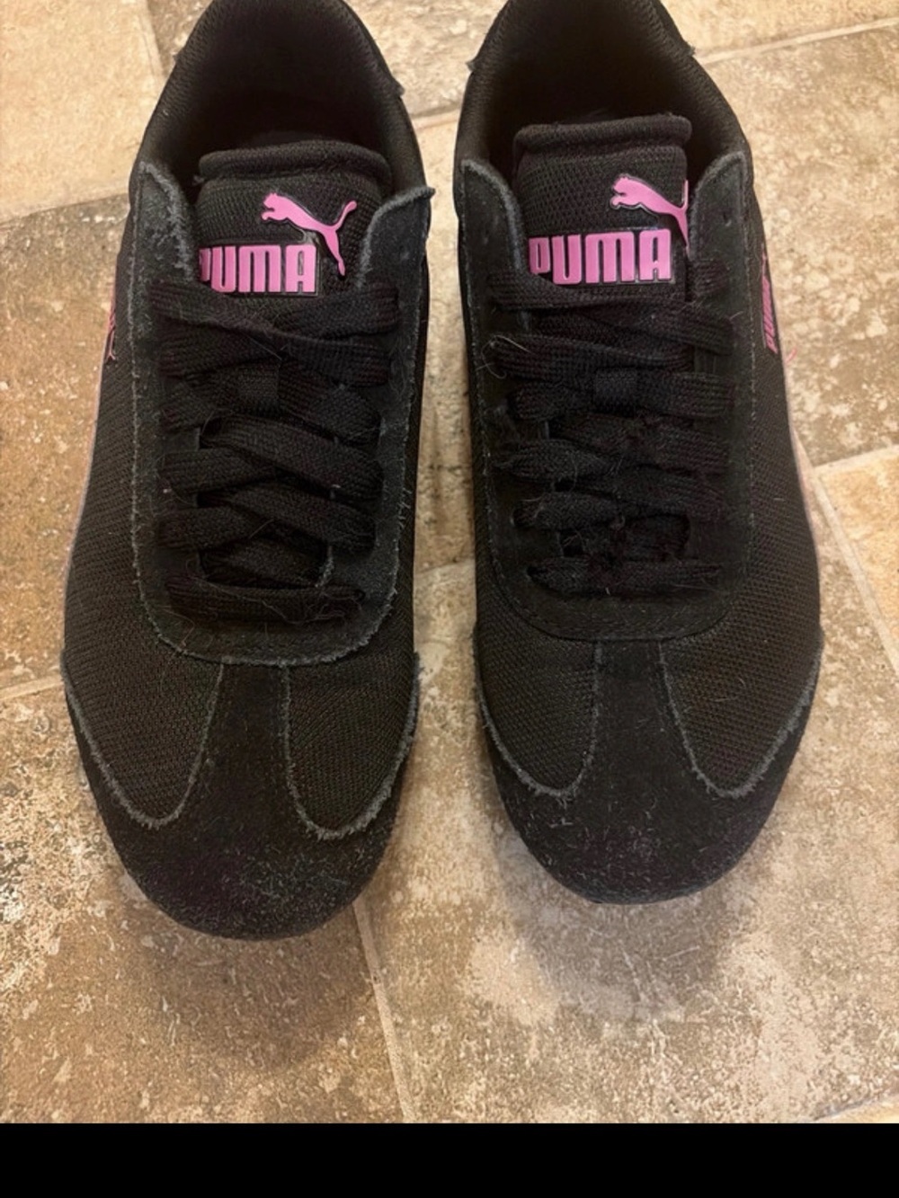 Puma Black and Pink Sneakers